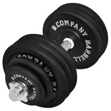 Bad Company Guss Kurzhantel-Set 40Kg (1 x Kurzhantelstange 45cm, 2x1,25, 2x2,5 und 6x5Kg Hantelscheiben) Hantelset Hanteln