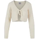 URBAN CLASSICS Tied Cropped Feather Strickjacke White Sand XL