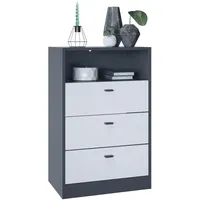 Vladon Kommode, Weiß, 56x86.5x36 cm, Wohnzimmer, Kommoden & Sideboards,