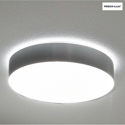 Frisch-Licht Dekorring für LED Wand-/Deckenleuchte, zylindrisch, Serie 7510, direkt/indirekt, Ø 30.2cm, edelstahloptik FL-DRZNED7510