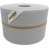 zaunzu® Doppelstabmattenzaun 50 m x 19 cm Lichtgrau/Metall
