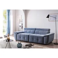 exxpo - sofa fashion Big-Sofa EXXPO - SOFA FASHION "Exxpo MAVERICK, weicher Bezugstoff, hoher Sitzkomfort, Breite 240cm", blau (denim), B:240cm H:80cm T:107cm, Sofas, Big-Sofa, inkl. verstellbare Kopfstützen, aufwendige Detailverarbeitung