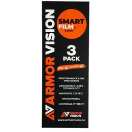 armor vision Smartfilm Hydrophobe Klebefolie Motocross Brille 62Mm 3Er Pack