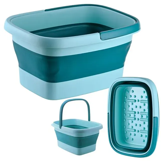 Relaxdays Faltbare Fußbadewanne Türkis