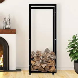 CLP Kaminholzständer Keri Metall 25 x 60 x 150 cm schwarz