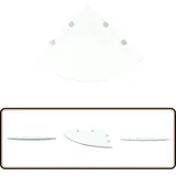 Vidaxl - Eckregale 2 Stk. mit Verchromten Halterungen Glas Transparent - Wandregal - Eckregal - Glasregal - Regalset - Wohnwandregal