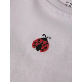NAME IT T-Shirt NAME IT "NMFVICTORIA SS NREG TOP", Mädchen, Gr. 116, lavender fog detail:ladybug embroidery, Jersey, Obermaterial: 100% Baumwolle, unifarben, Basic normal, Rundhals, Shirts T-Shirt