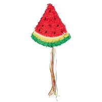 Boland 52072 - Pinata Wassermelone, 37,5 x 8,5 x 34,5 cm, Pull Pinata für Kinderparty oder Geburtstag, Partyspiele, Geburtstagsdeko