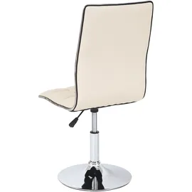 Mendler Esszimmerstuhl HWC-C41 Kunstleder creme 2er Set