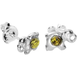 Paar Ohrstecker OSTSEE-SCHMUCK "Ostsee-Schmuck Ohrstecker Elefant Ohrstecker Elefant", weiß, Ohrringe, Damen, 8 x 6mm, Silber 925 (Sterlingsilber)