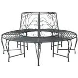 vidaXL Baumbank Ø 160 x 89 cm Grau