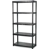 FP Schwerlastregal Polypropylen 18" schwarz 5 Böden