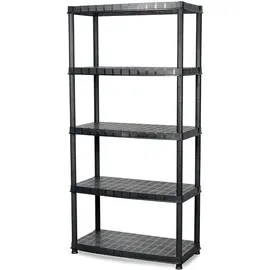 FP Schwerlastregal Polypropylen 18" schwarz 5 Böden