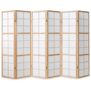 Homestyle4u Paravent Raumteiler 3 4 5 oder 6 teilig Trennwand Shoji Faltbar Natur