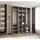 abiks möbel Drehtürenschrank COMO 180 x 245,5 x 40 cm Schwarz