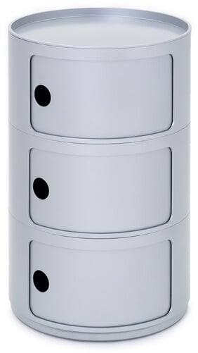 Kartell Container Componibili silber, Designer Anna Castelli Ferrieri, 69.5 cm