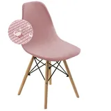 Stretch Stuhlhussen für Esszimmerstühle wasserdichte Bezüge für skandinavische Schalenstühle abnehmbare waschbare Stuhlhussen ohne Armlehne für Schlafzimmer Wohnzimmer Lounge (Rosa 4er Set)