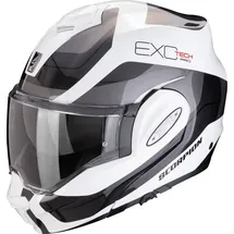 Scorpion EXO-Tech Evo Pro Commuta, Modularhelm - Weiß/Silber/Schwarz - L