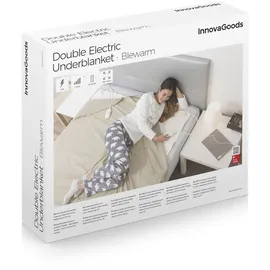 InnovaGoods Blewarm Elektrisches Wärmeunterbett 140 x 160 cm Weiß