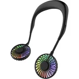 Nackenventilator, Tragbarer Ventilator, Mini-usb-ventilator, Tragbarer Wiederaufladbarer Nackenventilator, 3-gang-doppelwindkopf-luftkühler Für Camping-bürozimmer Im Freien