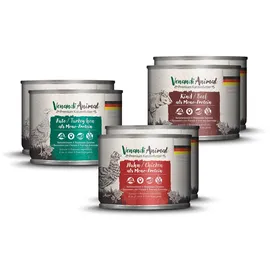Venandi Animal Probierpaket Huhn, Pute, Rind 6 x 200 g