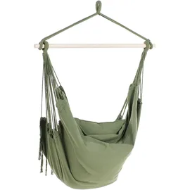 Beliani Hängesessel Bonea Baumwolle Grün