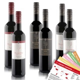 VINOX Josef Drathen Dornfelder Probierpaket, + VINOX Weinkarten (6x0,75 l)