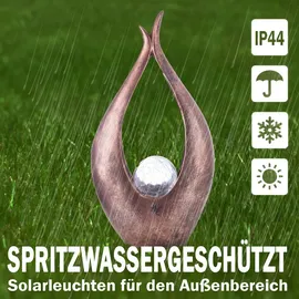 bmf-versand Solarleuchte Garten 2er Set 47 cm Solarlampe Außen Leuchte Solar