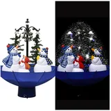 vidaXL Weihnachtsbaum mit Schnee und Schirm-Fuß Blau 75 cm