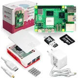BerryBase Raspberry Pi 5 Starterkit, 64GB microSDHC inkl. Pi OS, Gehäuse, Netzteil, HDMI-Kabel und Zubehör - RAM: 4GB - Farbe: weiß
