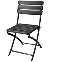 Perel Gartenstuhl 59 x 59 x 108 cm schwarz