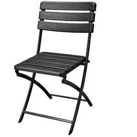 Perel Gartenstuhl 59 x 59 x 108 cm schwarz