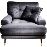 trends by hg »TOKIO« in Microfaser mit hochwertigem Holz/Metallfuß