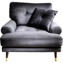 trends by hg »TOKIO« in Microfaser mit hochwertigem Holz/Metallfuß