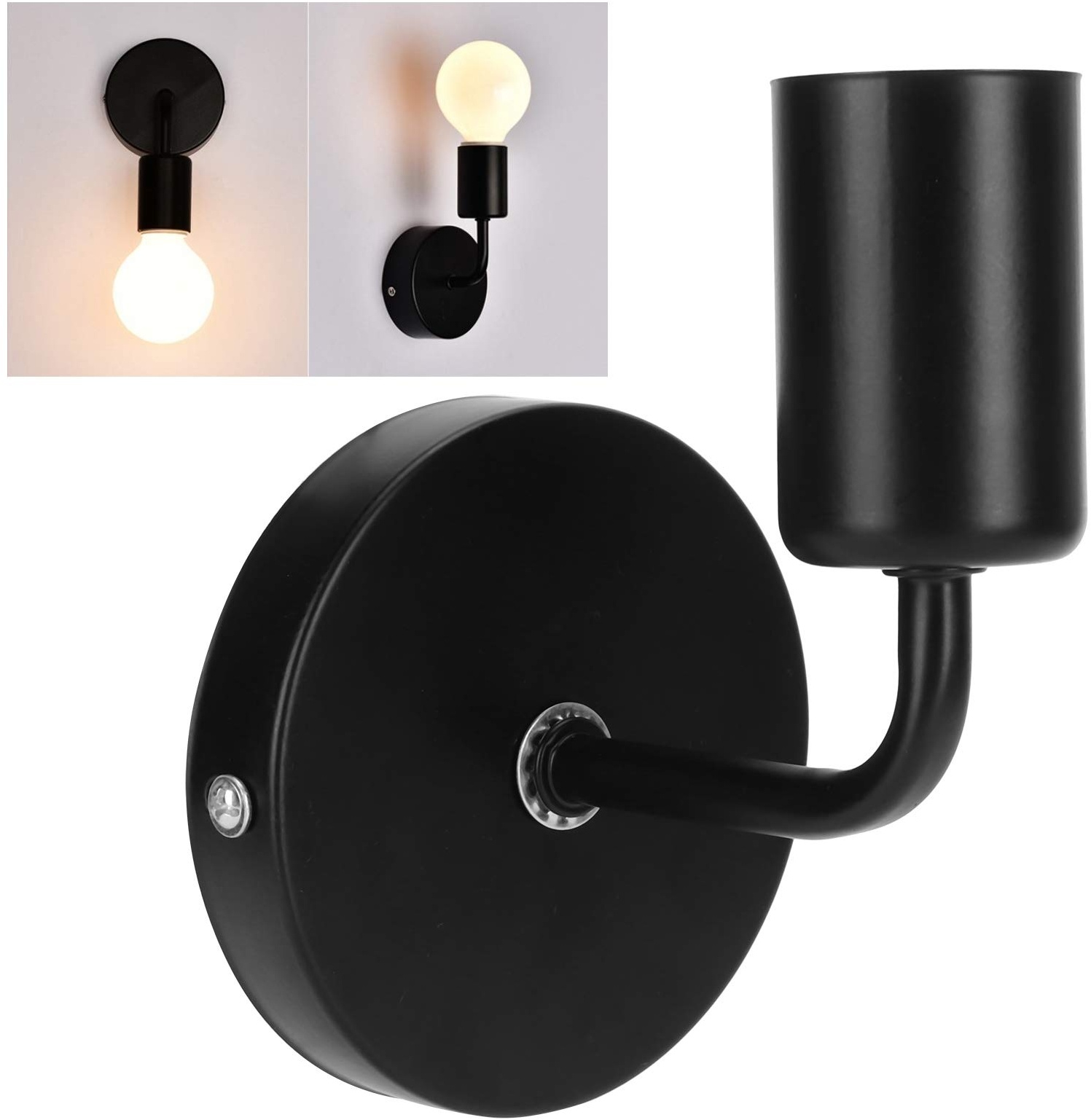 AC85‐265V E27 Schwarze Antike Wandlampe Im Europäischen Stil Retro-Einzelkopf-Wandleuchte für Nachtkorridortreppe