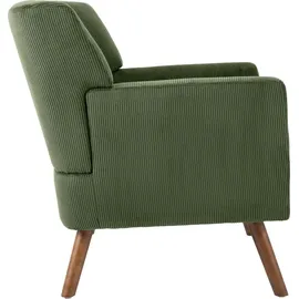 CLP Sessel Kioni Cord 72 x 80 x 74 cm Grün
