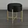 [en.casa] Sitzhocker Kungälv Baumwolle 35 x 44 x 35 cm Schwarz/Messingfarben