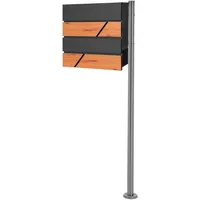 ML-Design Standbriefkasten mit Zeitungsfach mit Pfosten Briefkastenanlage