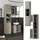 Vicco Badschrank Greige, 37 x 192 cm mit 2 Türen