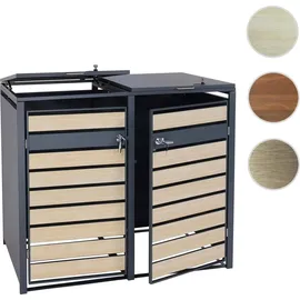 MCW Mülltonnenverkleidung J81 117 x 142 x 98 cm braun