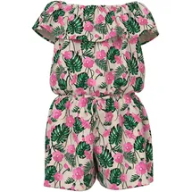 NAME IT Mädchen Nkfvinaya Ss Playsuit Fffff Noos, Summer Sand, 158 cm