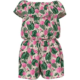 NAME IT Mädchen Nkfvinaya Ss Playsuit Fffff Noos, Summer Sand, 158 cm