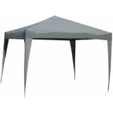 Pavillon Gartenpavillon Pergola Gazebo Grau 3x3 M Aus Stahl