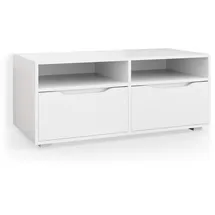 Vicco Lowboard Ruben Weiß, 100cm TV-Board Fernsehschrank TV-Schrank Regal Tisch