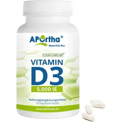 Vitamin D3 5.000 IE  - 120 vegetarische Kapseln One Size