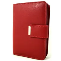 Klassik Damen Geldbörse Portemonnaie weich Echt Leder Rindleder Rot RFID-Schutz