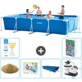 Rechteckiger Frame Pool - 450x220x84 Cm - 7-teilig  S23