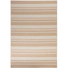 Steffensmeier Outdoorteppich, Beige, Textil, Gestreift, Rechteckig, 240x330 cm, wasserabweisend, Teppiche & Böden, Teppiche, Outdoorteppiche