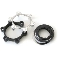 XLC BR-X62 Centerlock-Adapter für 6 Loch Rotor, schwarz/silber