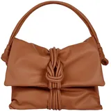 Samantha look Henkeltasche SAMANTHA LOOK, Damen, Gr. B/H/T: 33cm x 26cm x 6cm onesize, braun (cognac), Leder, clean, Taschen, echt Leder, Made in Italy